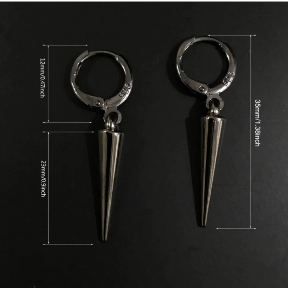 Stainless Steel Vintage Barrel Punk Earrings